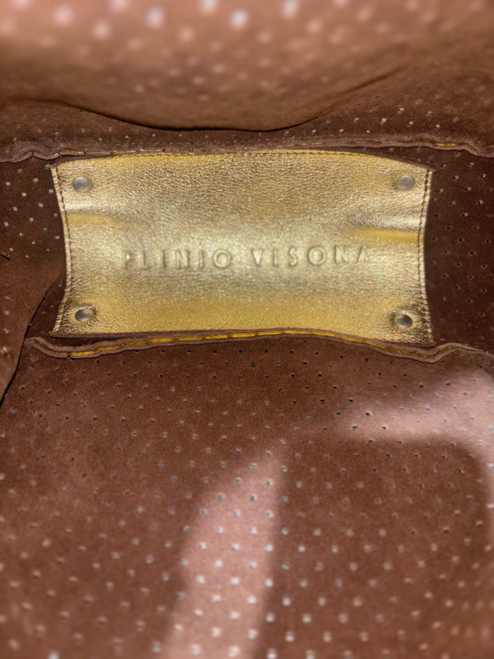 Plinio Visonà gold metallic top handle tote - Picture 2 of 10